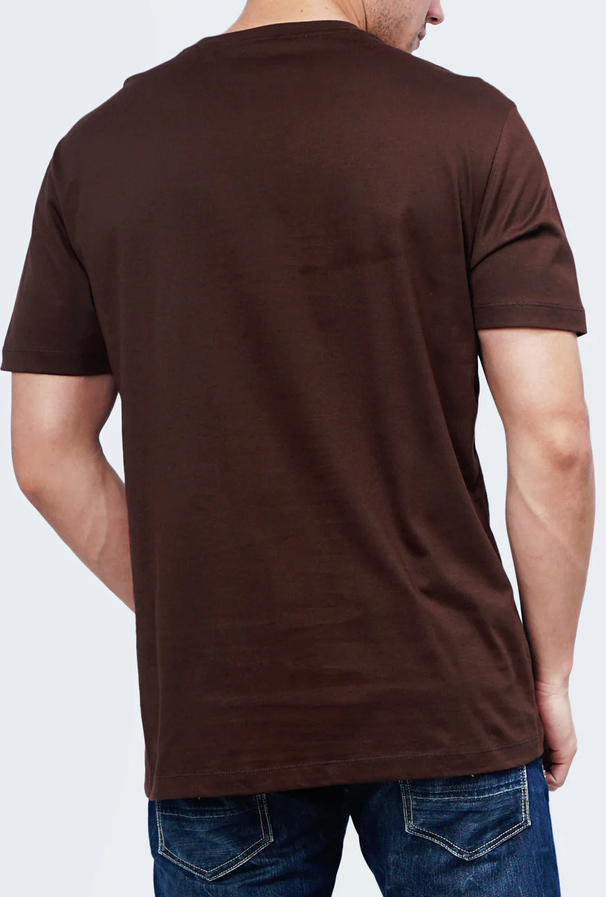 T-Shirt Lengan Pendek Clivto Brown - Image 5