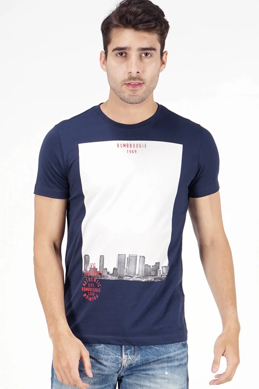 T-Shirt Lengan Pendek Coastal Dark Navy
