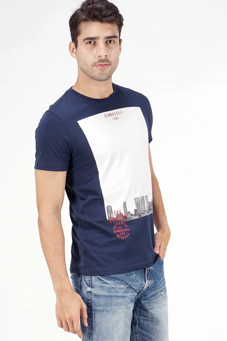 T-Shirt Lengan Pendek Coastal Dark Navy - Image 2