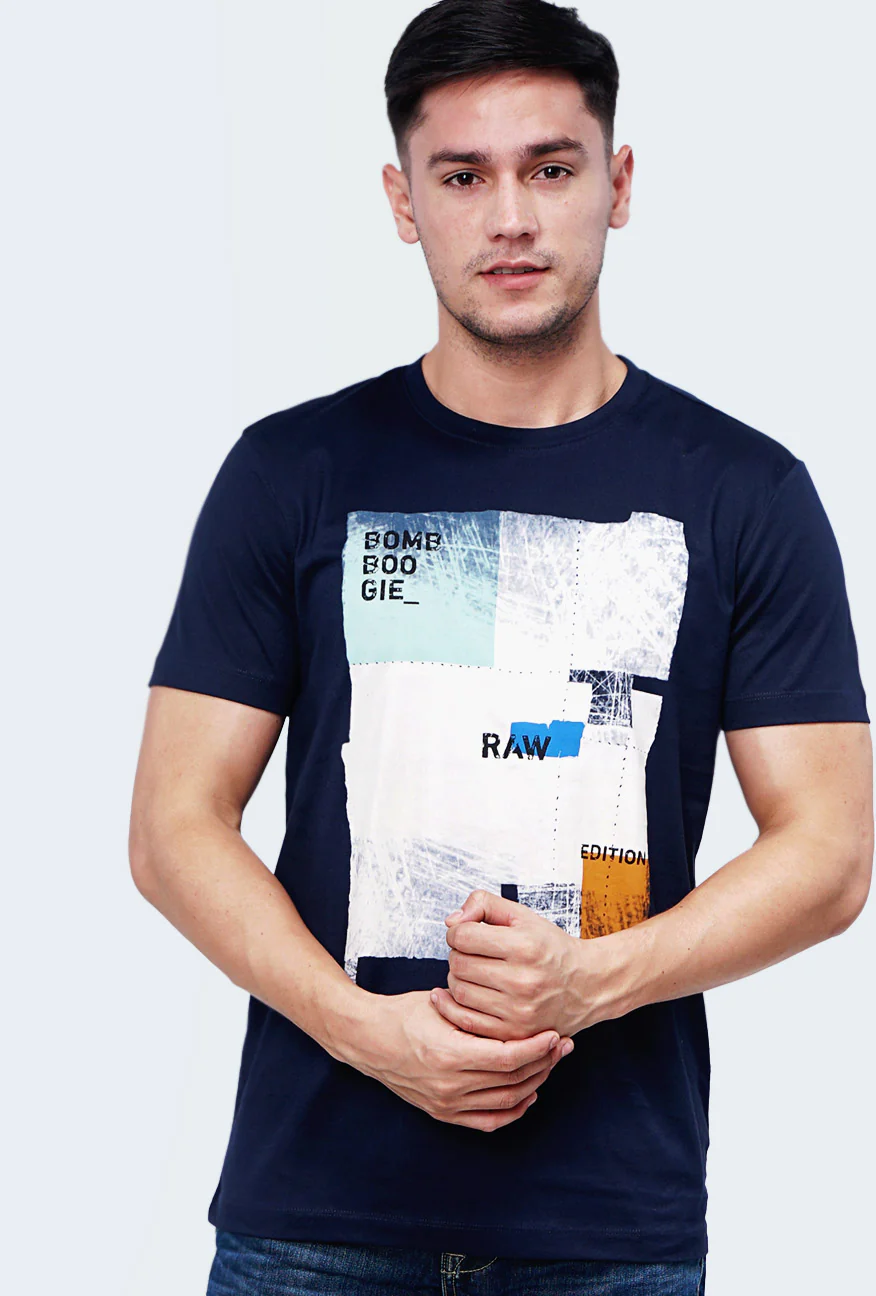 T-Shirt Lengan Pendek Mugler Dark Navy - Image 3