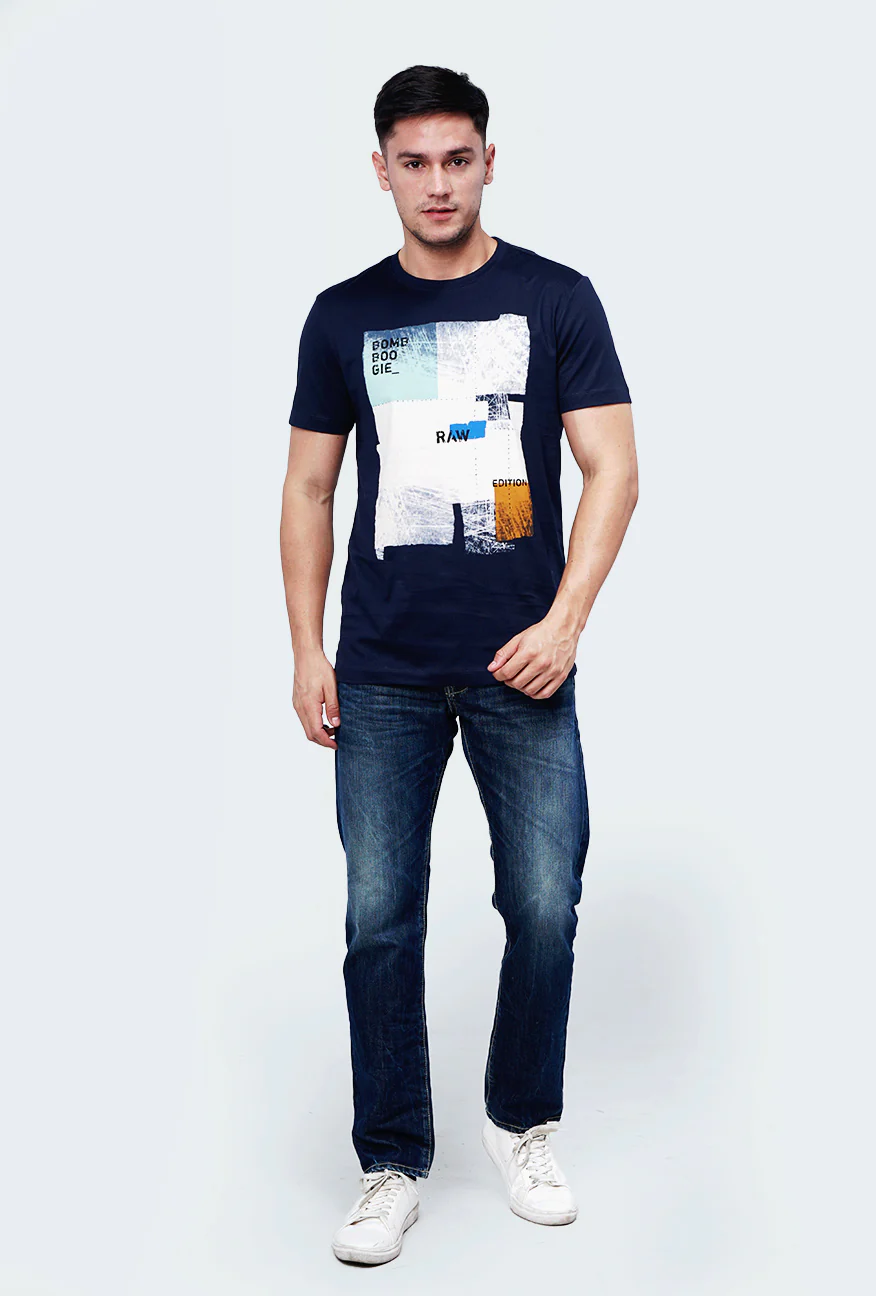 T-Shirt Lengan Pendek Mugler Dark Navy - Image 4