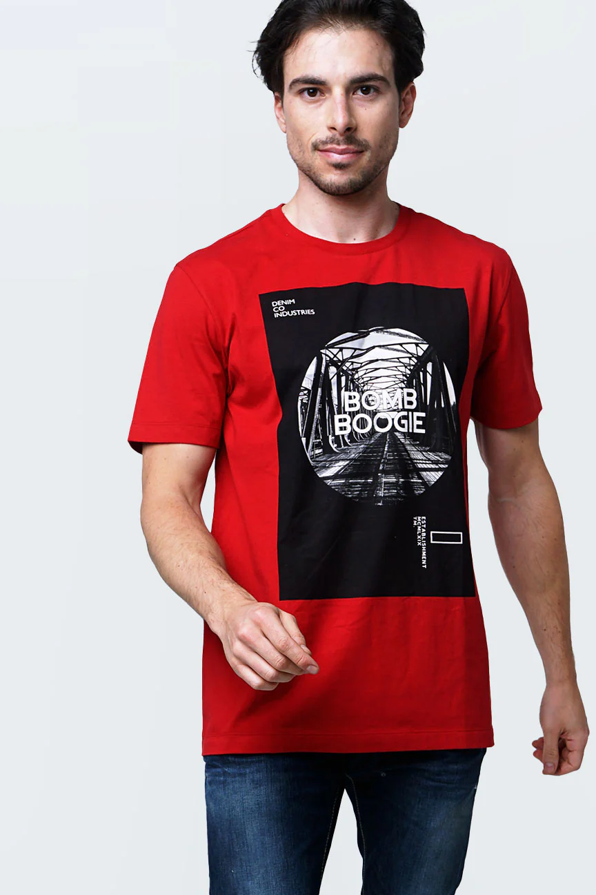 T-Shirt Lengan Pendek Corkle Red - Image 3