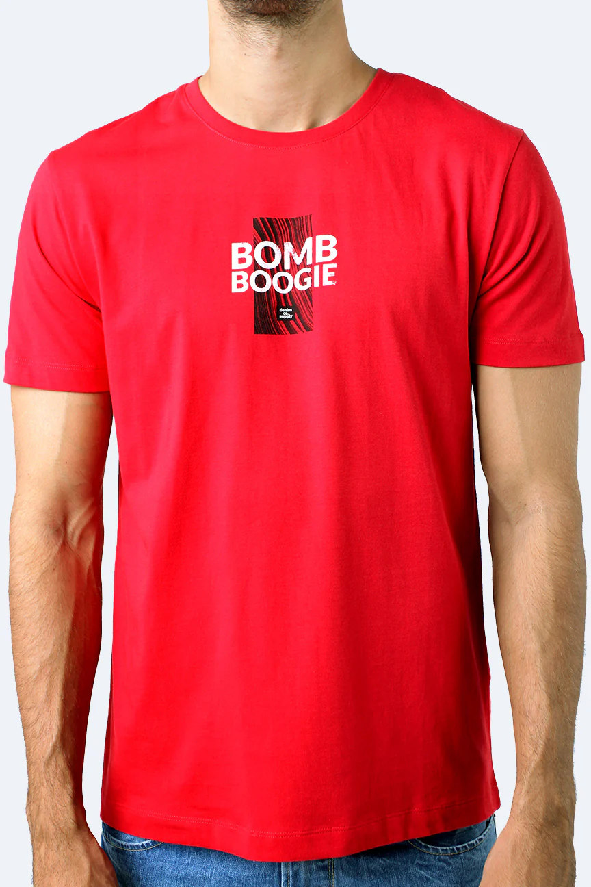 T-Shirt Lengan Pendek Corys Dark Red - Image 5