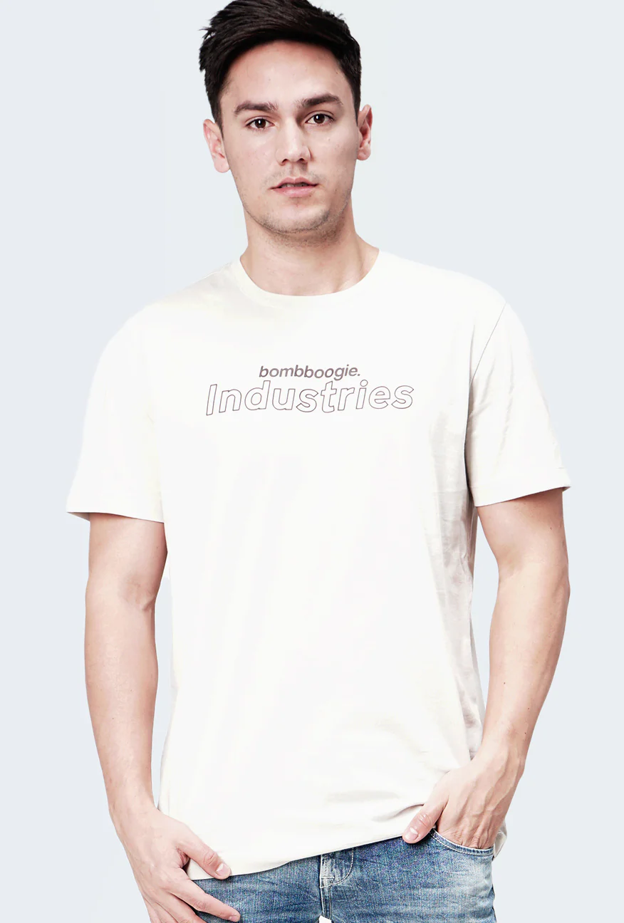 T-Shirt Lengan Pendek Costin Light Khaki - Image 3