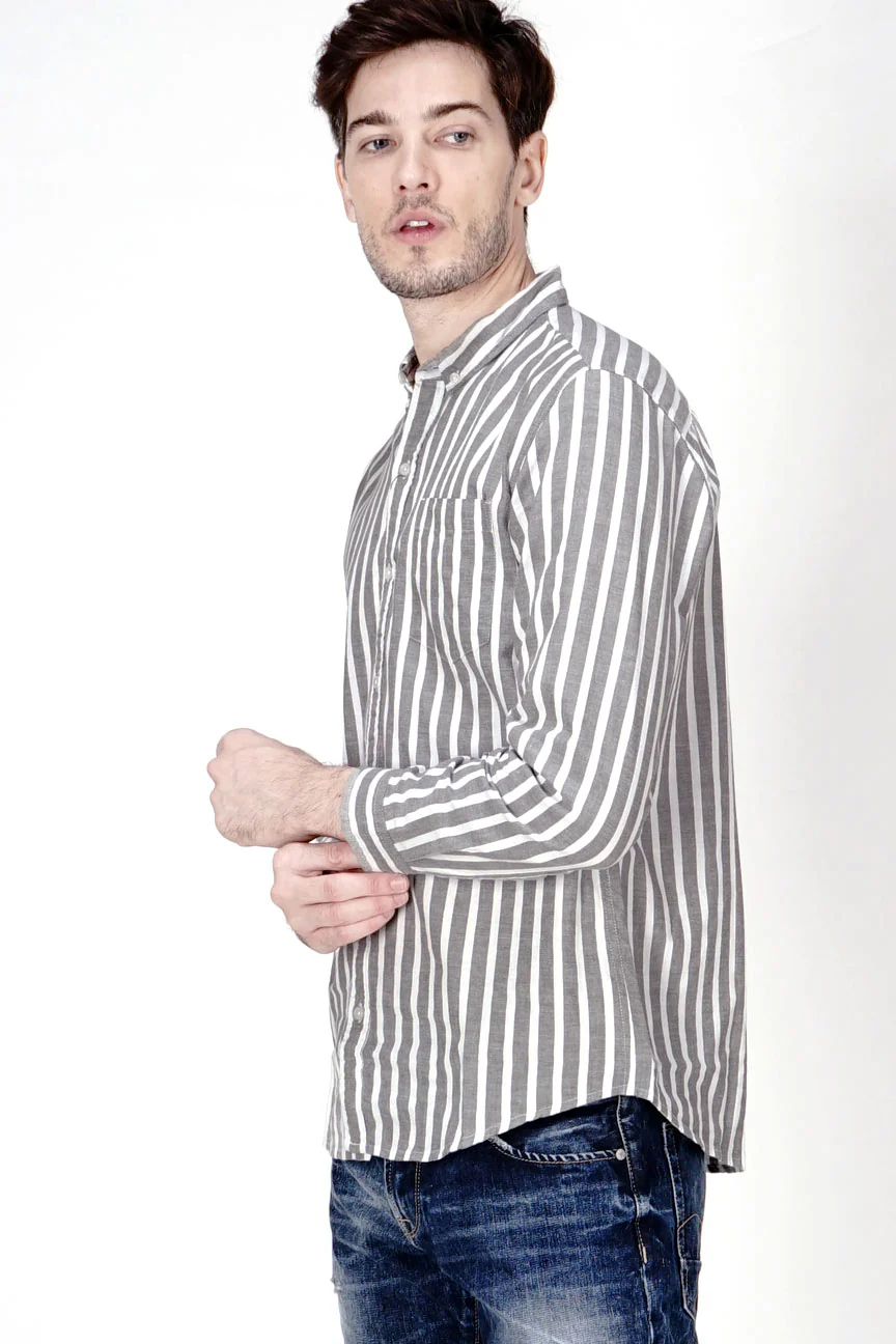 Kemeja Lengan Panjang Coyote Green Offwhite - Image 3