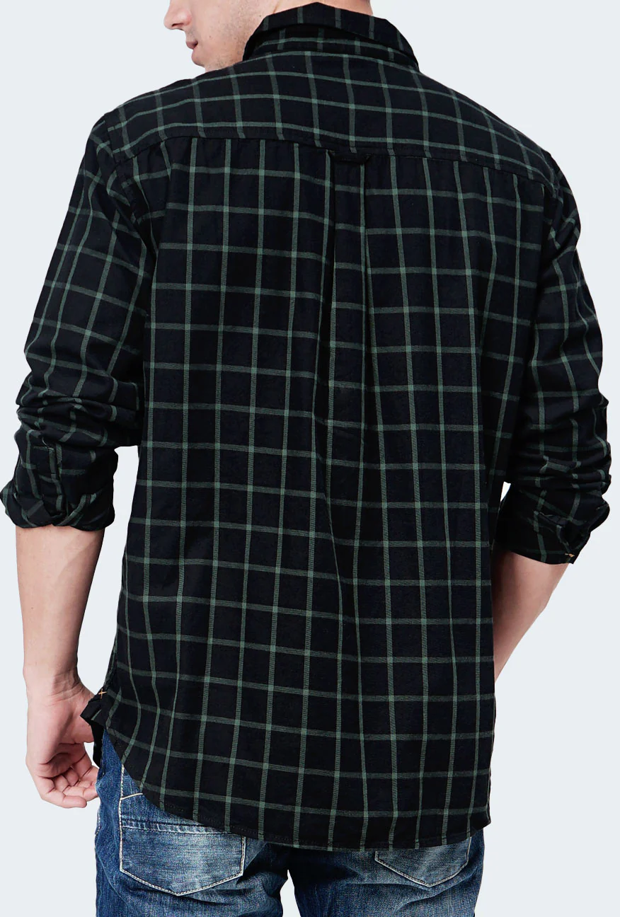 Kemeja Flanel Dagger Black Green - Image 5