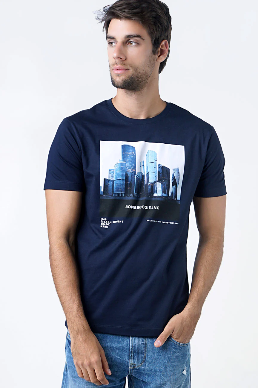 T-Shirt Lengan Pendek Dainero Dark Navy - Image 4