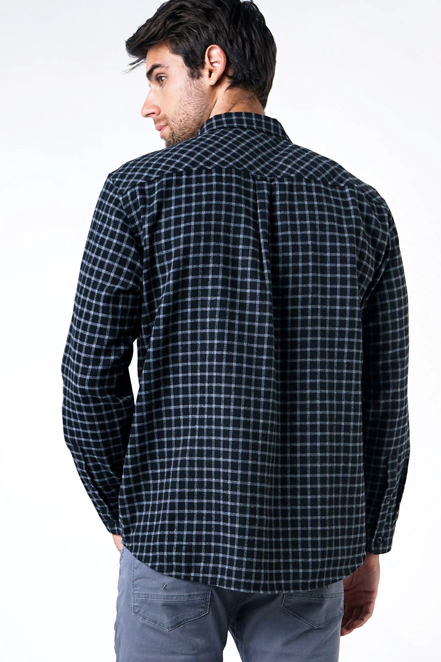 Kemeja Flanel Dark Sins Black Grey - Image 5