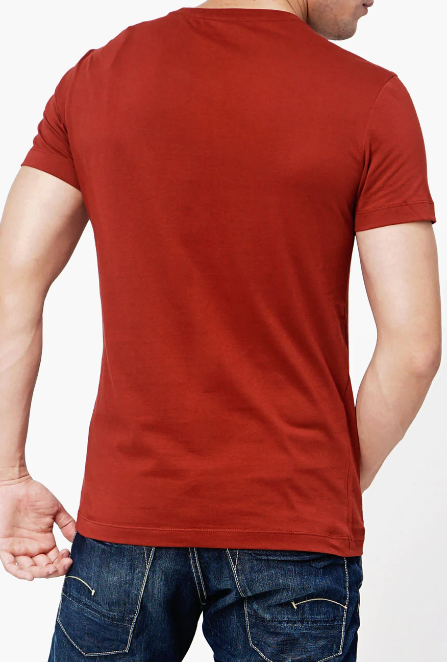 T-Shirt Lengan Pendek Darrel Dark Orange - Image 3
