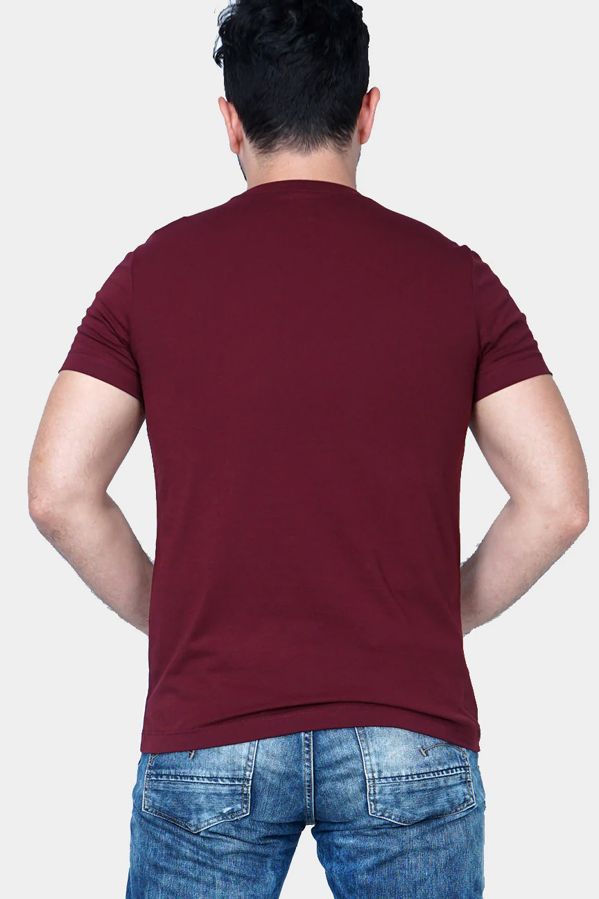 T-Shirt Lengan Pendek Dazlyn Maroon - Image 4