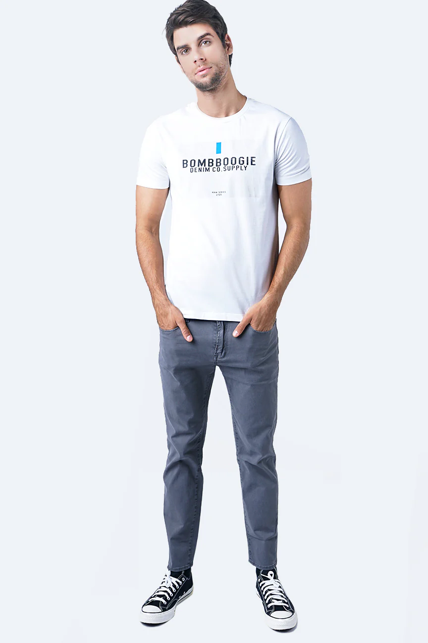 T-Shirt Lengan Pendek Dazze Offwhite - Image 3