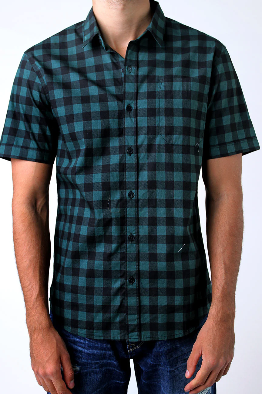 Kemeja Lengan Pendek Digger Green Black - Image 5