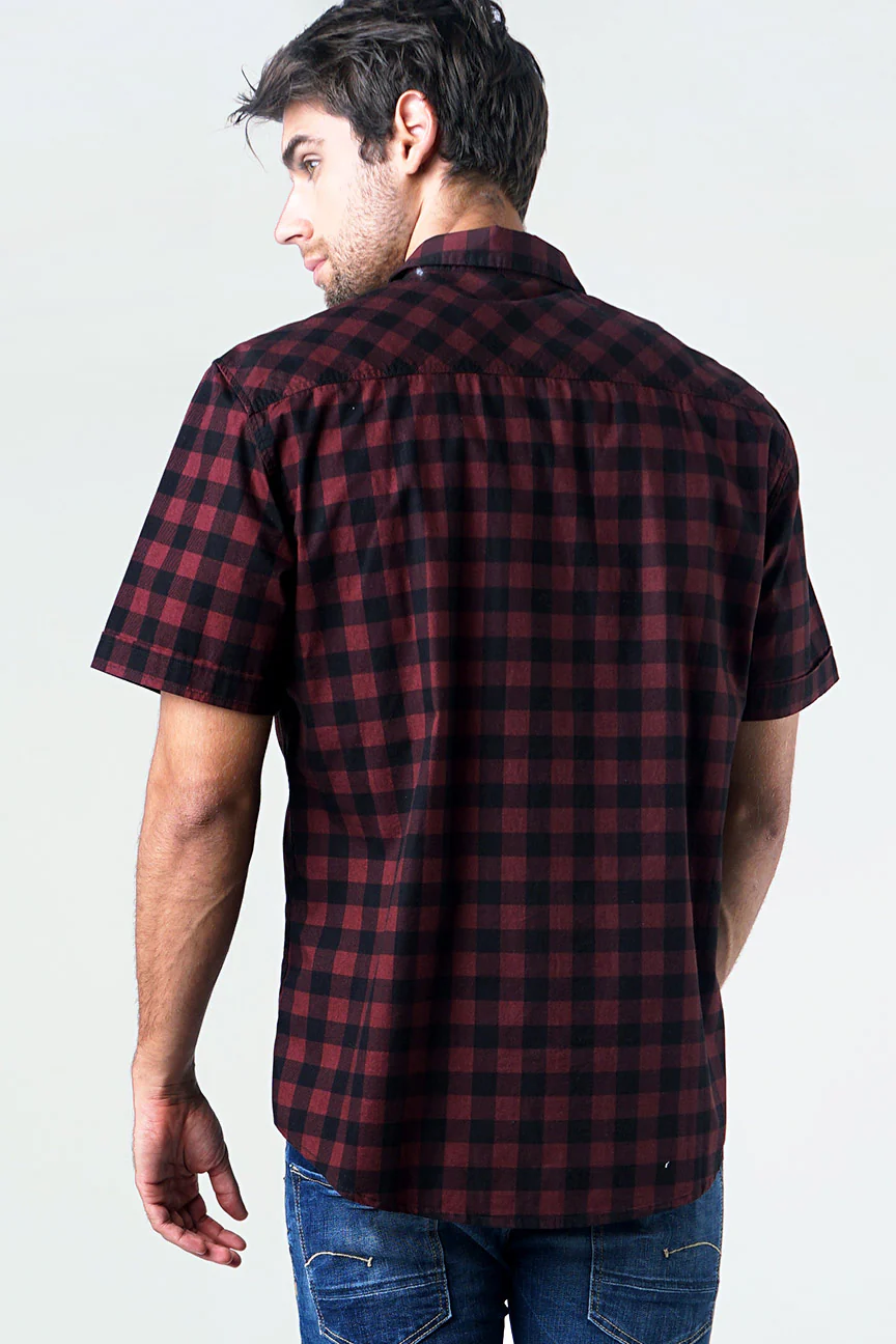 Kemeja Lengan Pendek Digger Red Black - Image 4
