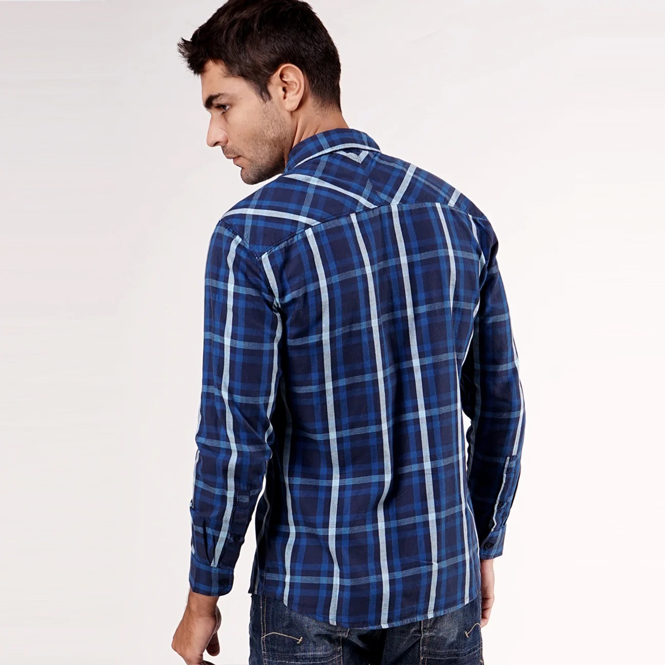 Kemeja Lengan Panjang Regular Egret Navy Blue - Image 4