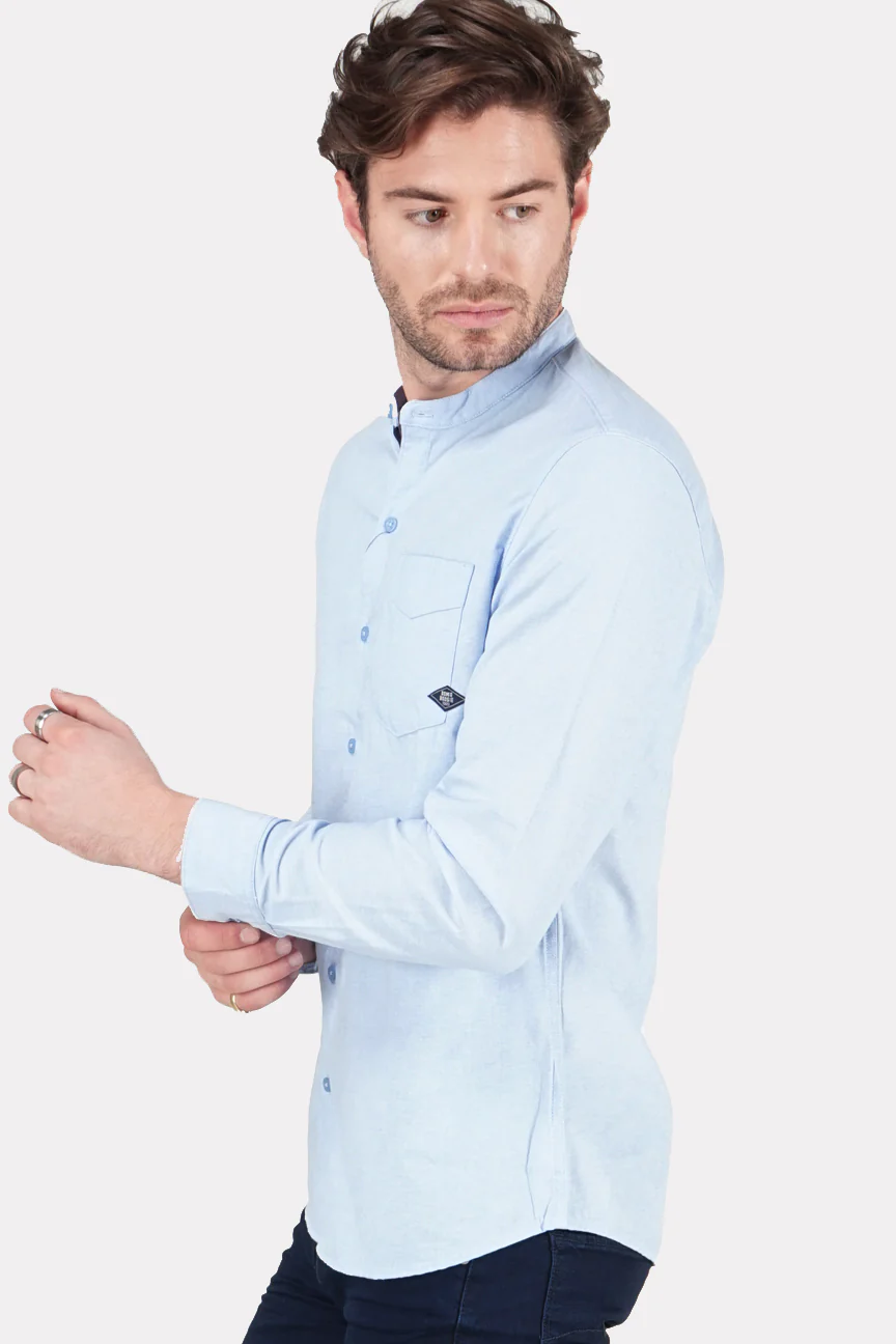 Kemeja Lengan Panjang Ellion Light Blue Regular - Image 2