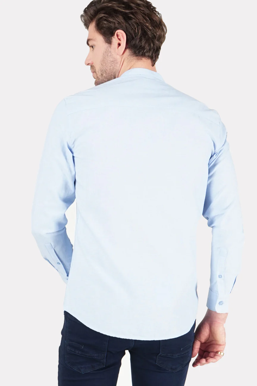 Kemeja Lengan Panjang Ellion Light Blue Regular - Image 3