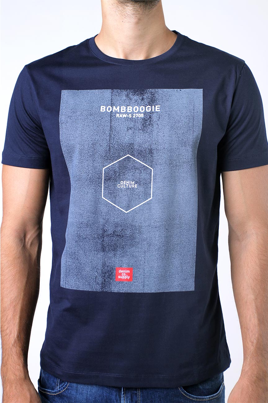 T-Shirt Lengan Pendek Elroyce Dark Navy - Image 3