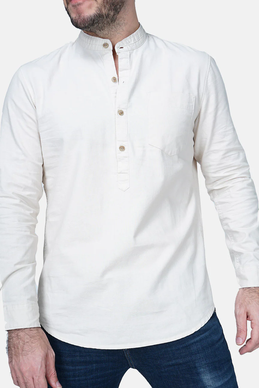Kemeja Koko Elwood Cream Regular - Image 3