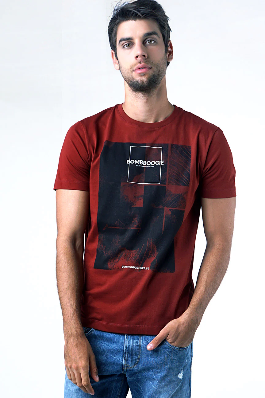 T-Shirt Lengan Pendek Evgenia Dark Orange