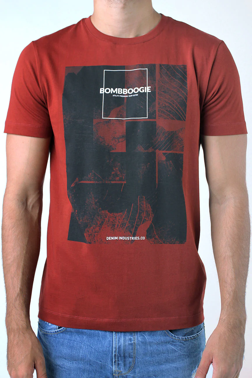 T-Shirt Lengan Pendek Evgenia Dark Orange - Image 4