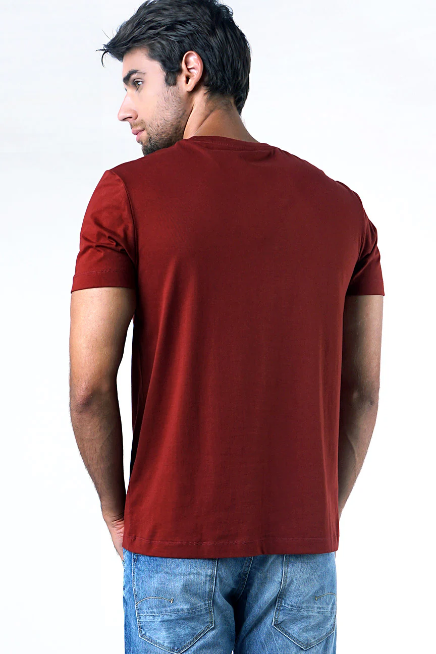T-Shirt Lengan Pendek Evgenia Dark Orange - Image 5