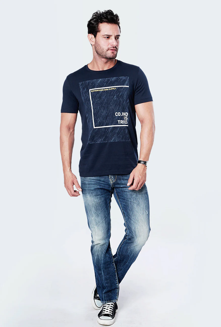 T-Shirt Lengan Pendek Excort Navy - Image 3
