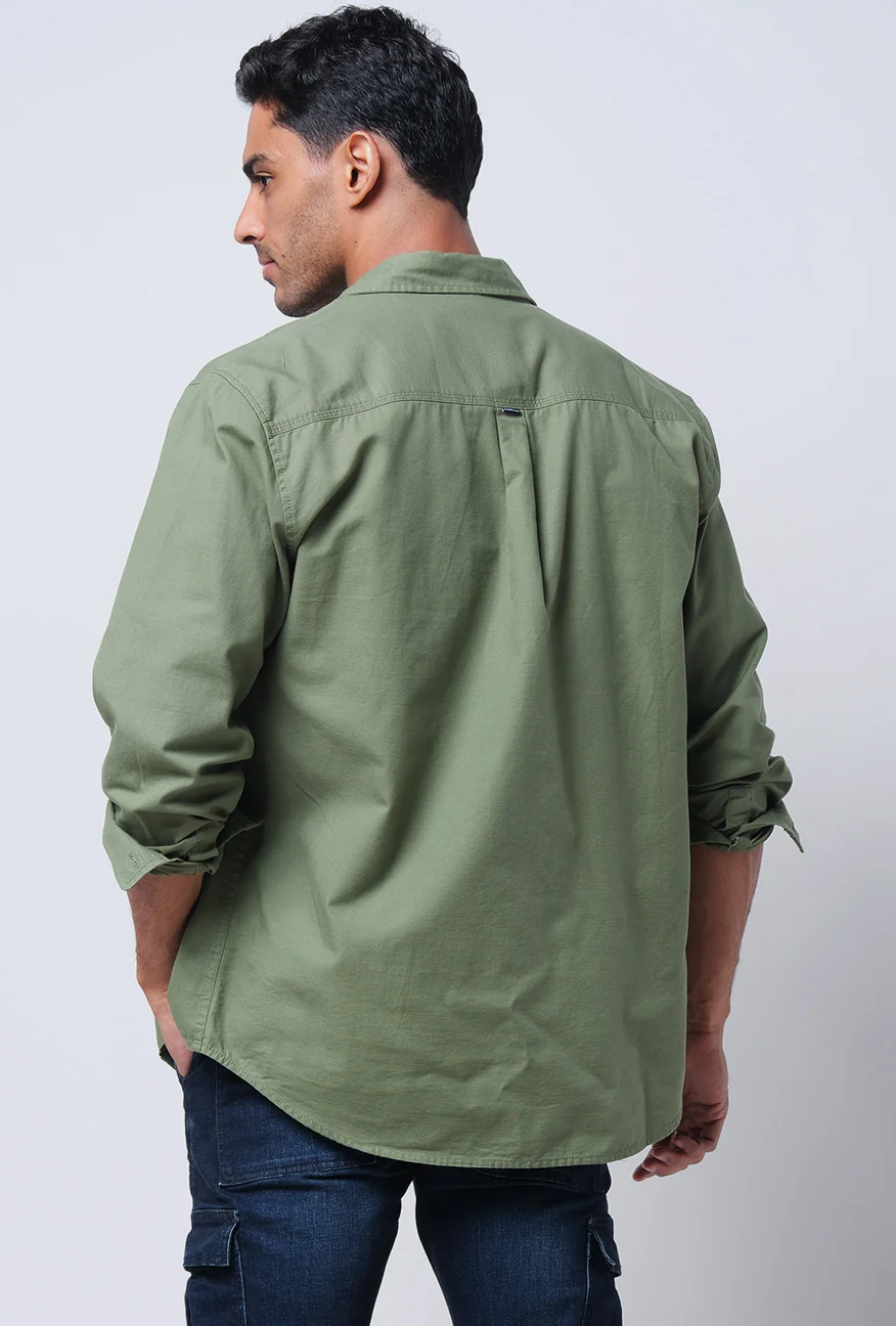 Kemeja Lengan Panjang Falcon Green Regular Shirt - Image 4