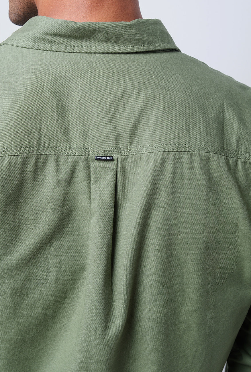 Kemeja Lengan Panjang Falcon Green Regular Shirt - Image 7