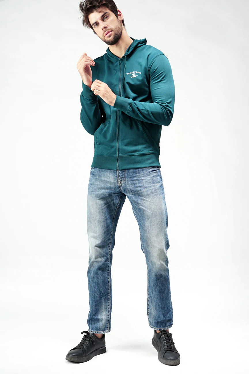 Jaket Hoodie Fallken Dark Green - Image 2