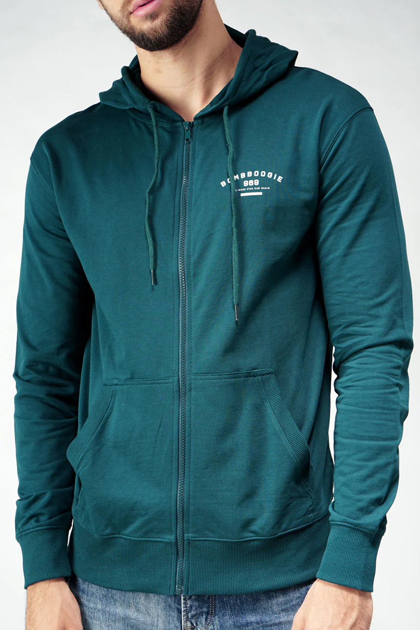 Jaket Hoodie Fallken Dark Green - Image 4
