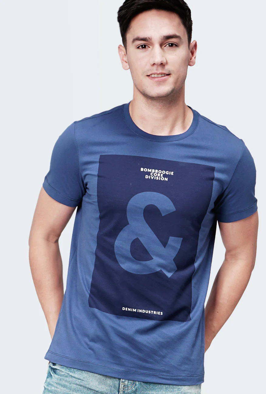 T-Shirt Lengan Pendek Flanker Blue