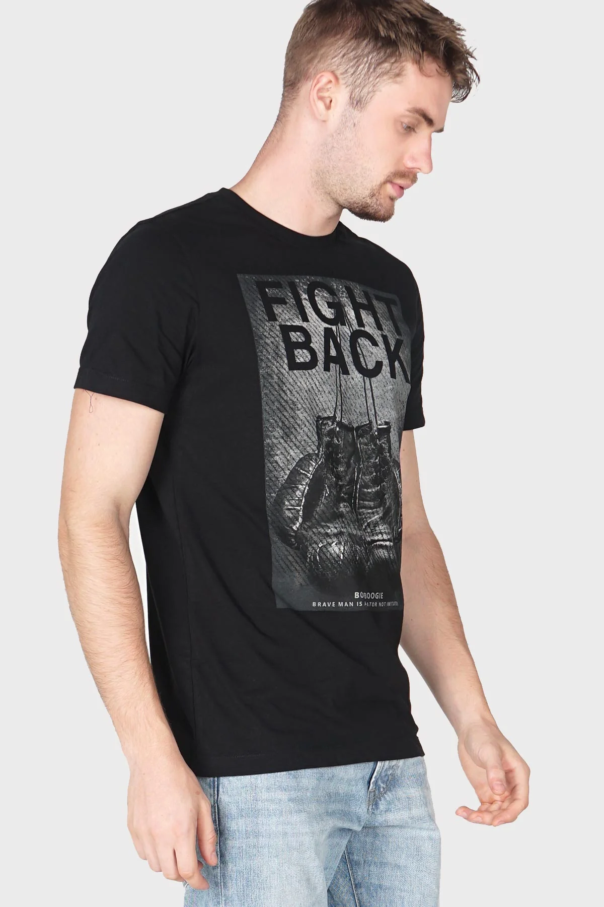 T-Shirt Lengan Pendek Fliction Black - Image 2