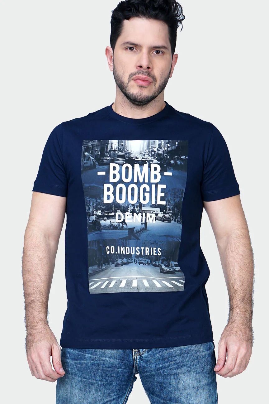 T-Shirt Lengan Pendek Folks Dark Navy