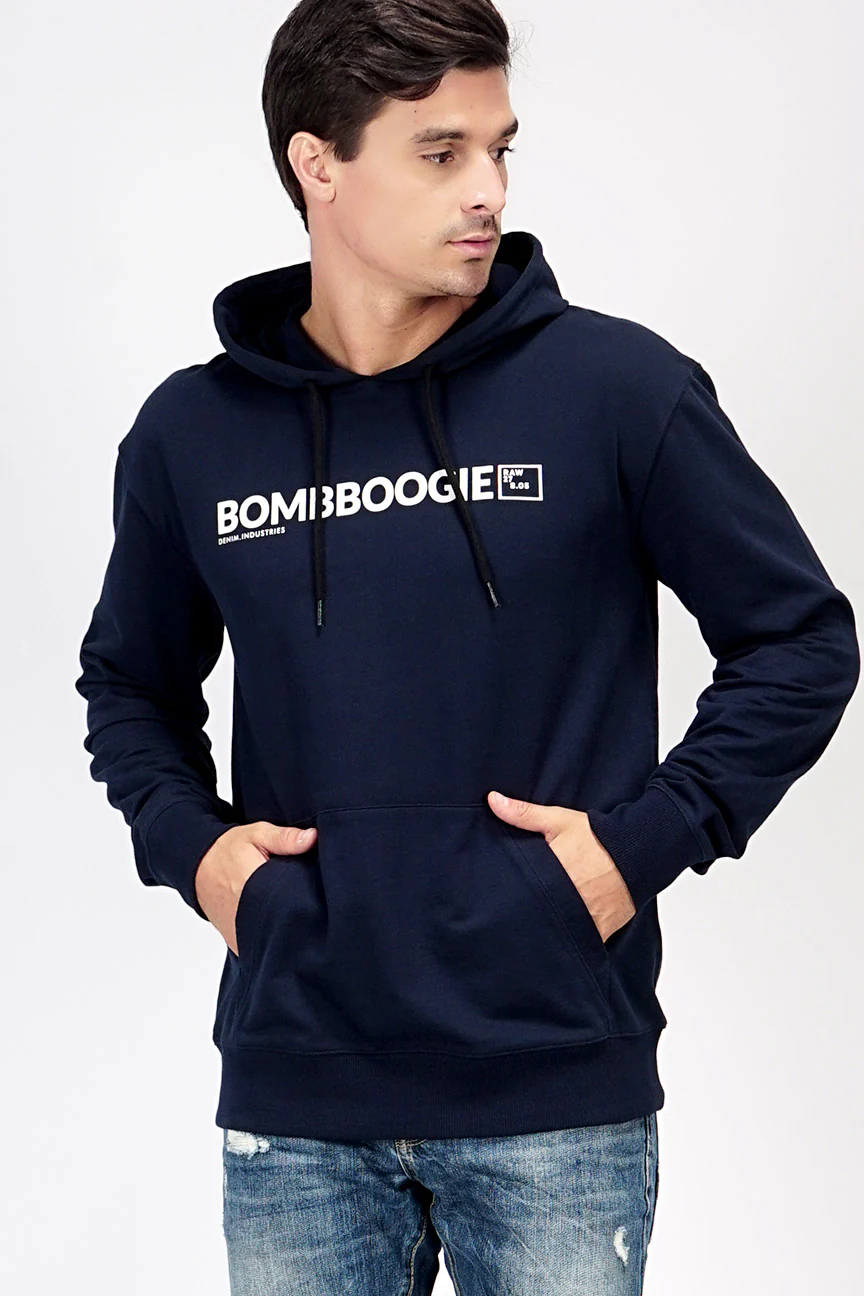 Sweater Hoodie Fractal Navy