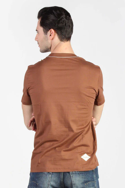 T-Shirt Lengan Pendek Frank Moca Brown - Image 4