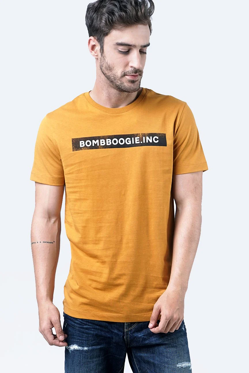 T-Shirt Lengan Pendek Freebie Dark Mustard