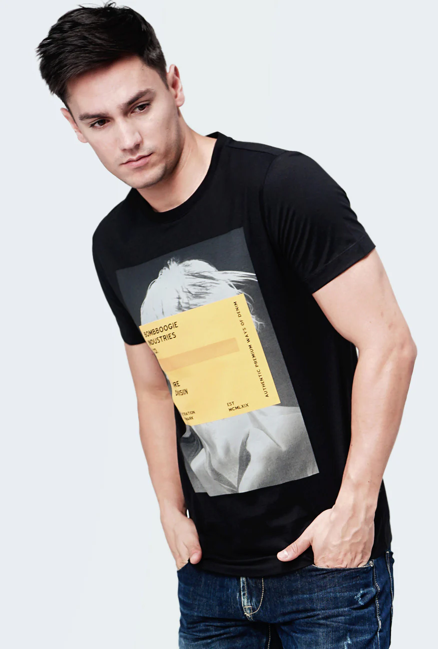 T-Shirt Lengan Pendek Frisbee Black