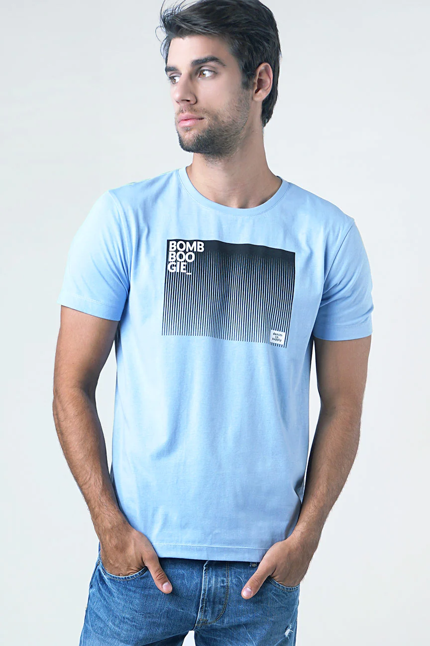 T-Shirt Lengan Pendek Gardner Light Blue