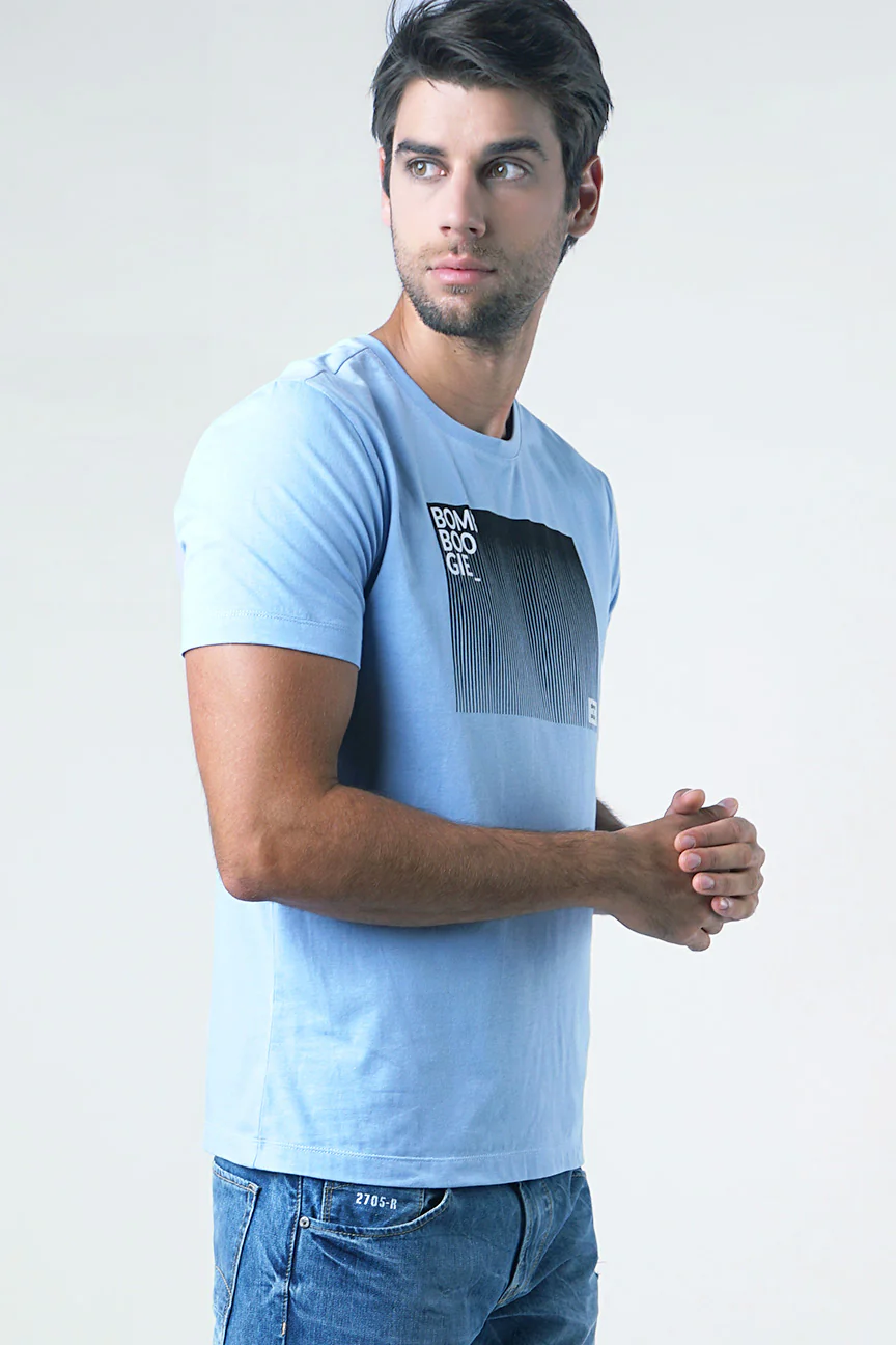 T-Shirt Lengan Pendek Gardner Light Blue - Image 2