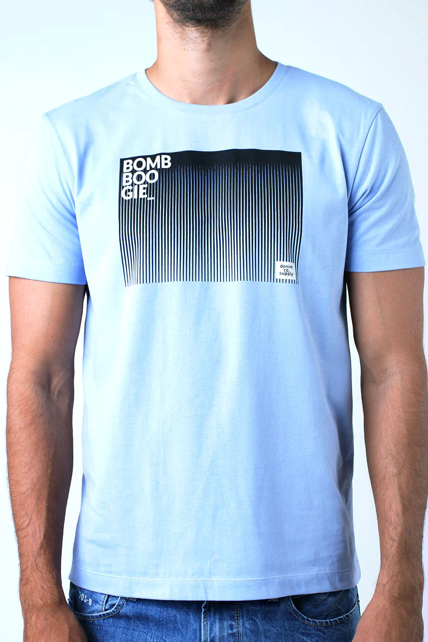 T-Shirt Lengan Pendek Gardner Light Blue - Image 5