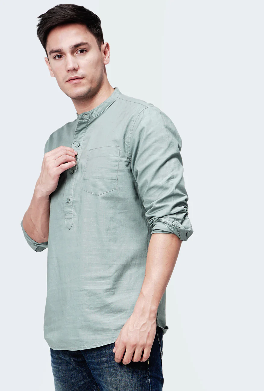 Kemeja Koko Gibli Medium Green - Image 3