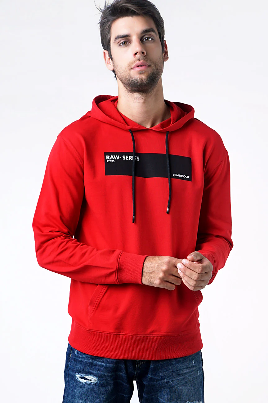 Sweater Hoodie Ginous Dark Red