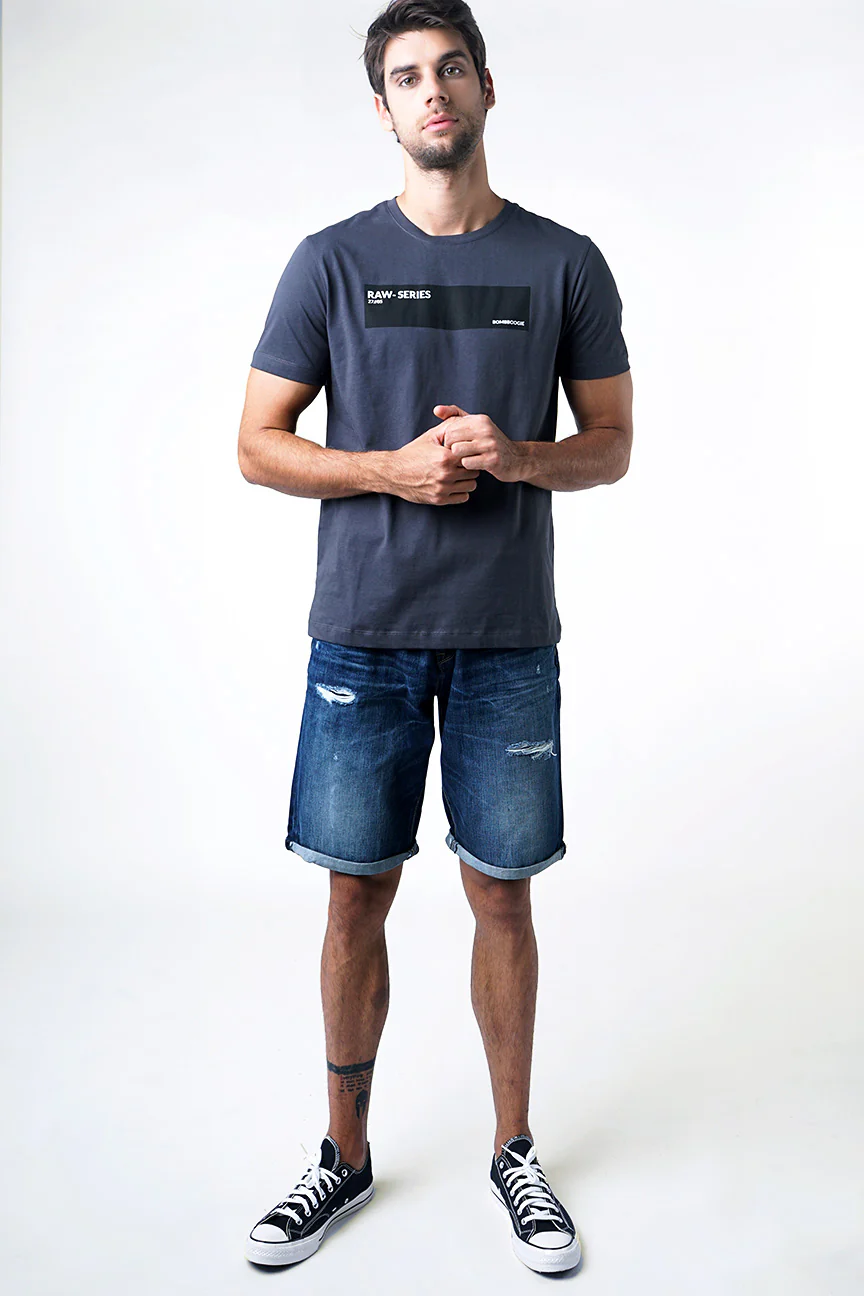 T-Shirt Lengan Pendek Ginoustee Grey - Image 3