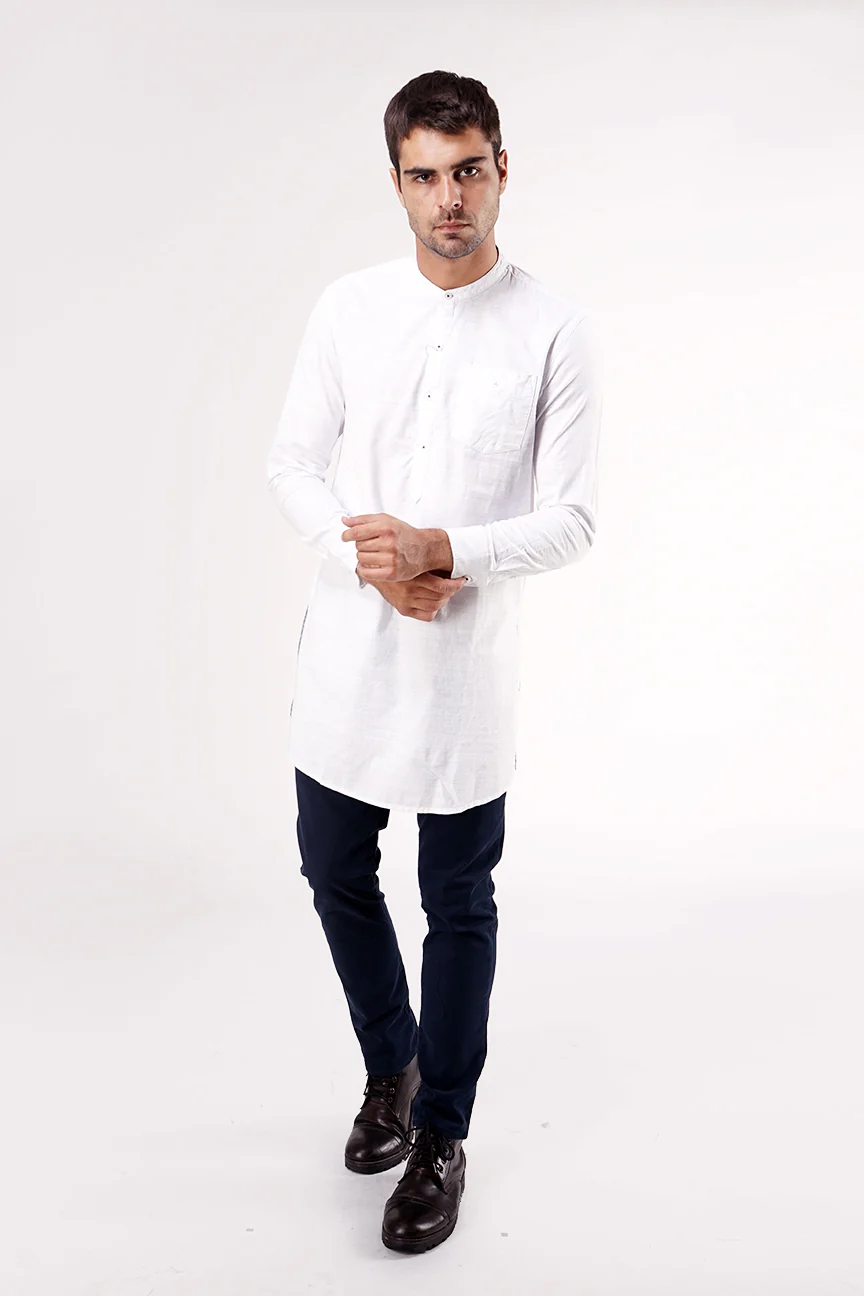 Kemeja Koko Regular Giza White