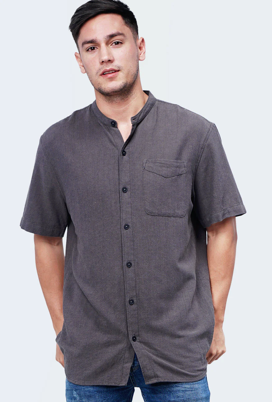 Kemeja Koko Gloria Dark Grey - Image 3
