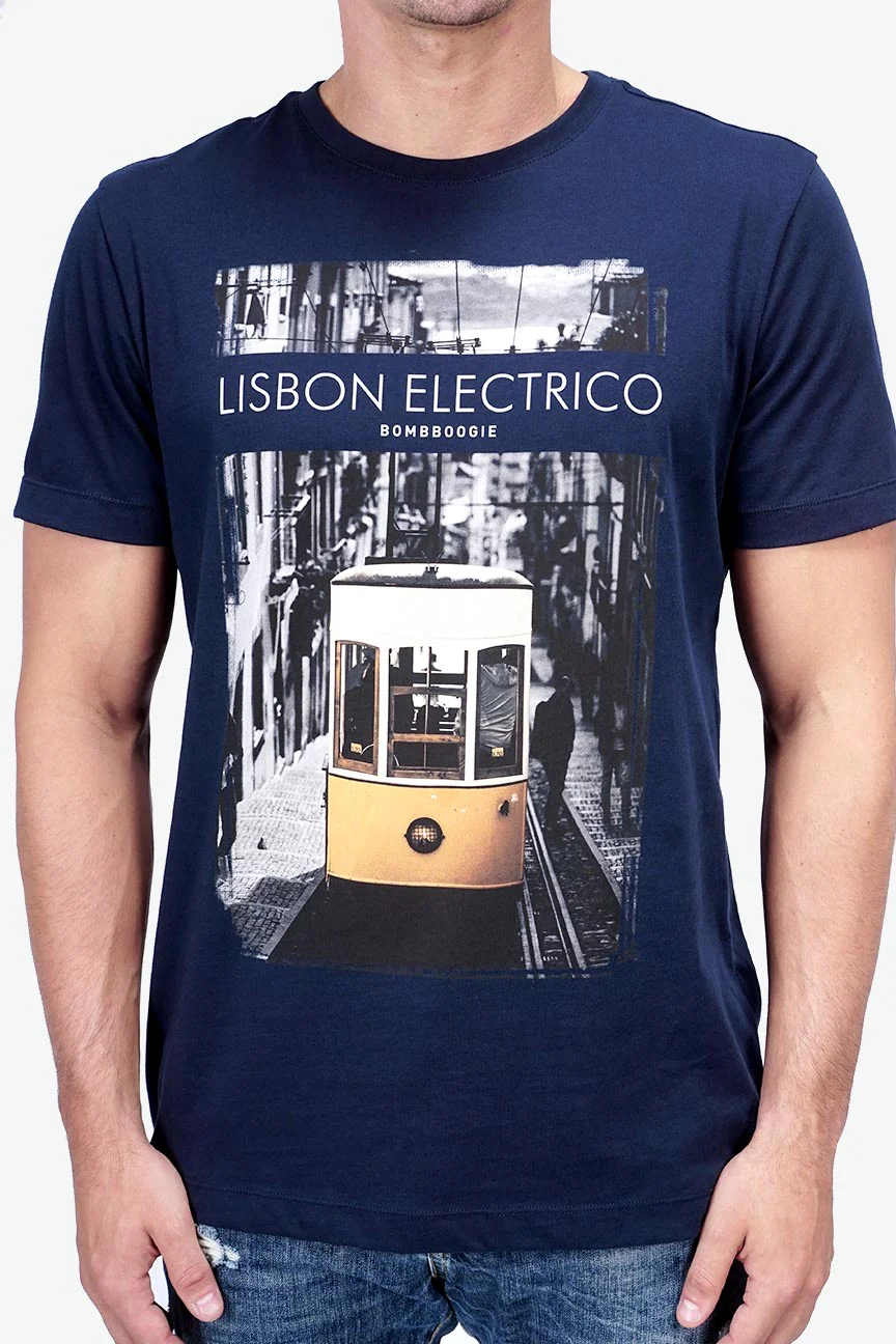 T-Shirt Lengan Pendek Glyps Navy - Image 5
