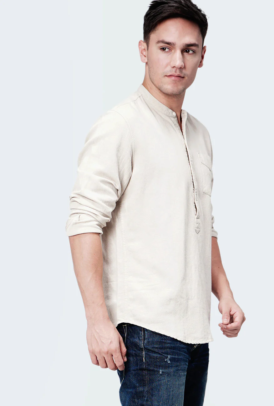 Kemeja Koko Grey Thermal Light Grey - Image 3