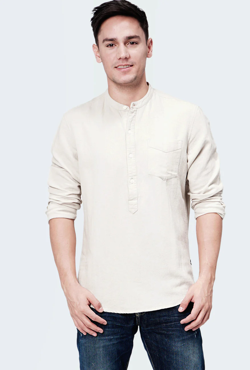 Kemeja Koko Grey Thermal Light Grey - Image 4
