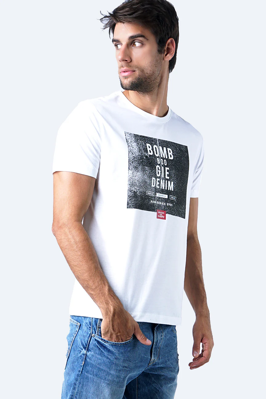 T-Shirt Lengan Pendek Grizia Offwhite