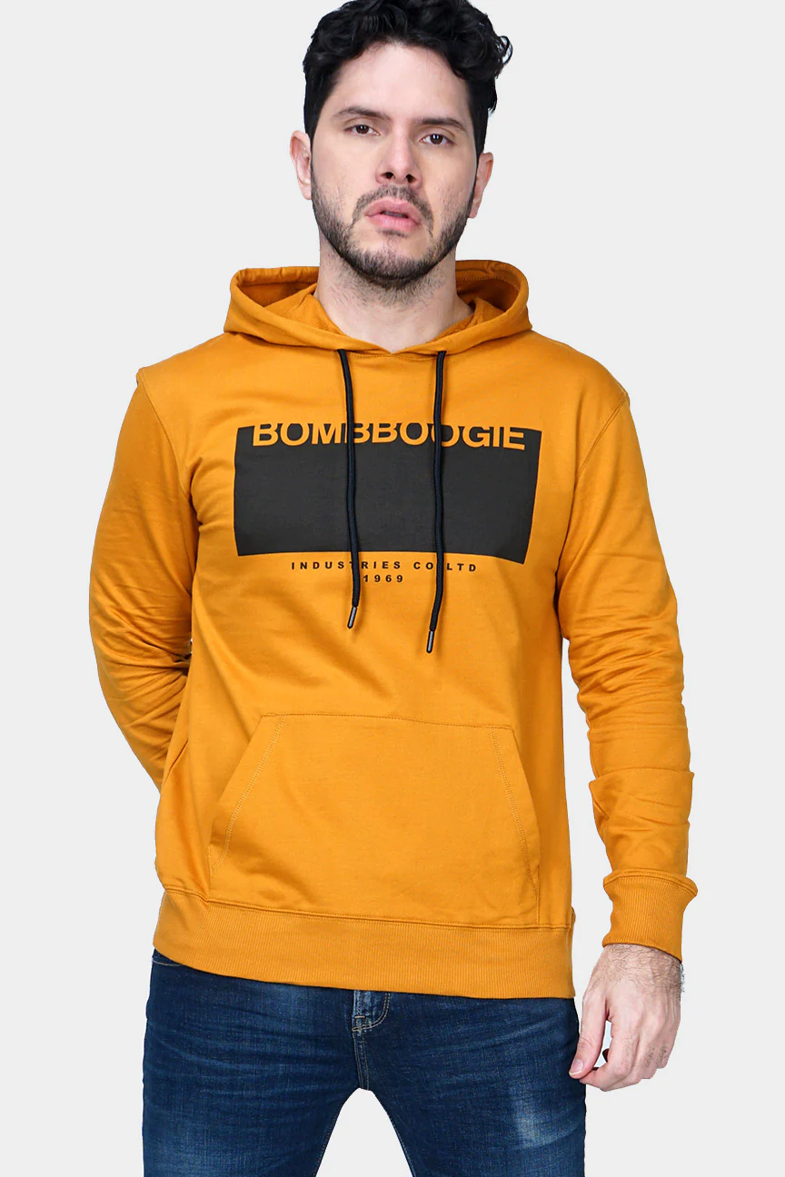 Sweater Hoodie Hartway Dark Mustard